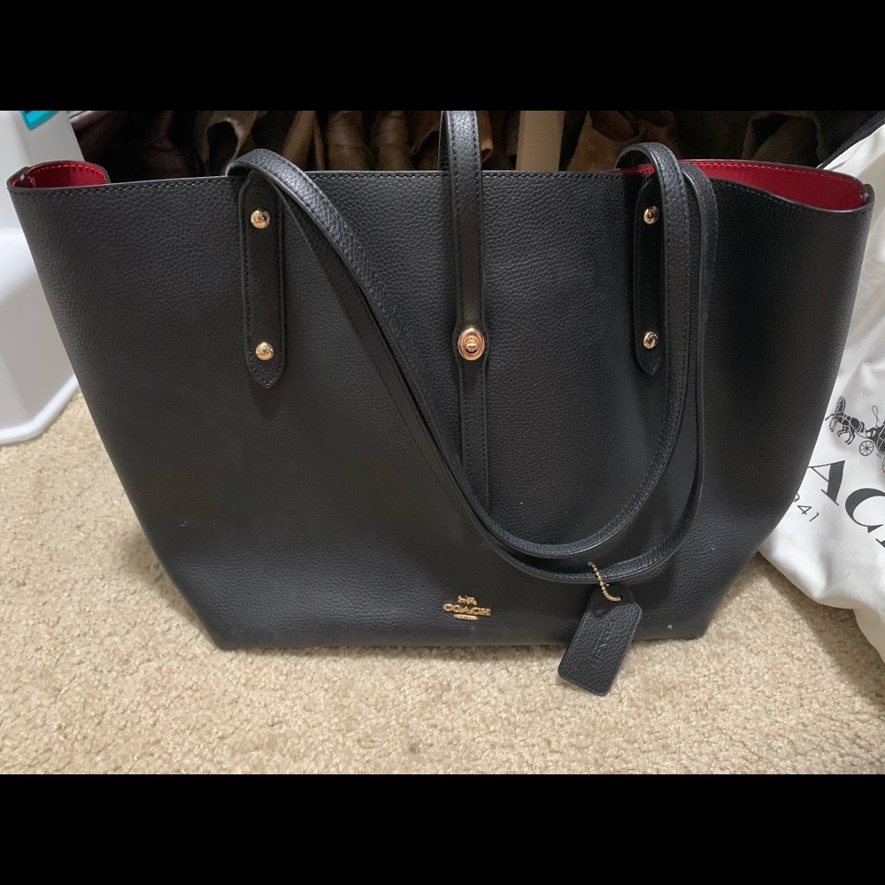 Coach market tote black